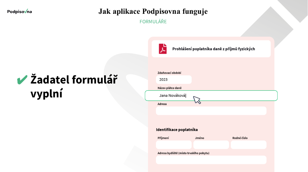 podpisovna formular